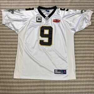 Drew Brees New Orleans Saints Super Bowl XLIV Authentic Reebok NFL Jersey Sz 54